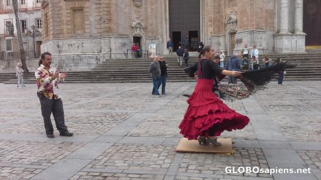Postcard Flamenco on Plaza Cathedral...