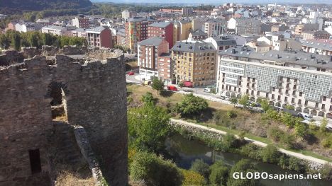 Postcard Ponferrada from the castle