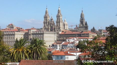 Postcard Panorama of Santiago de Compostela