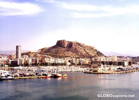 Postcard ALICANTE from the dock