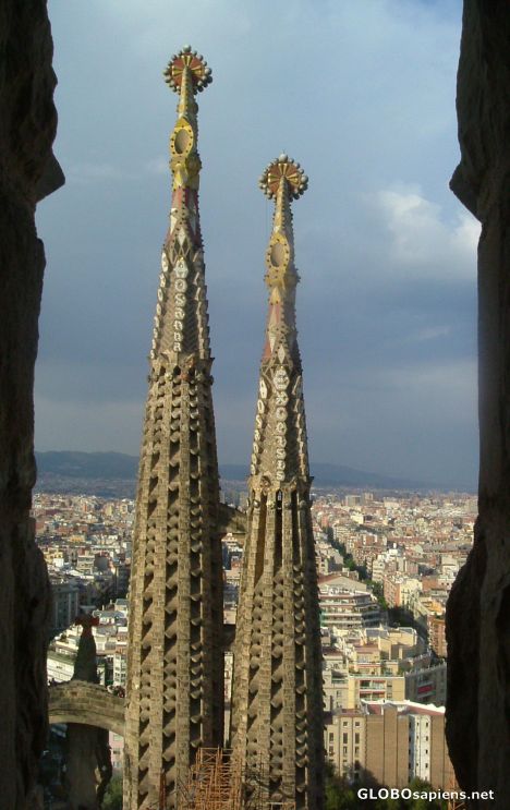Postcard Barcelona from La Sagrada Familia