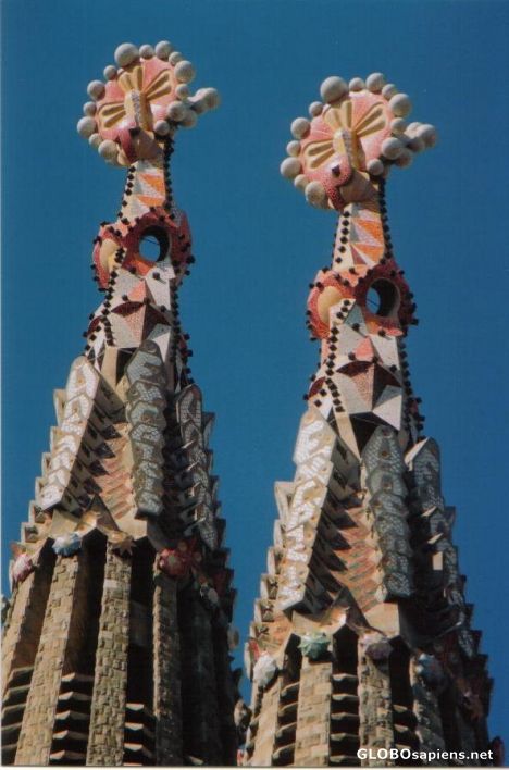 Postcard La Sagrada Familia - Spires