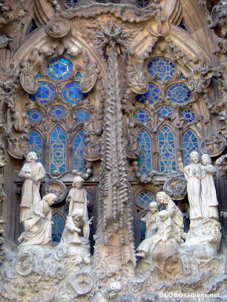 Postcard La Sagrada Familia - Nativity Facade