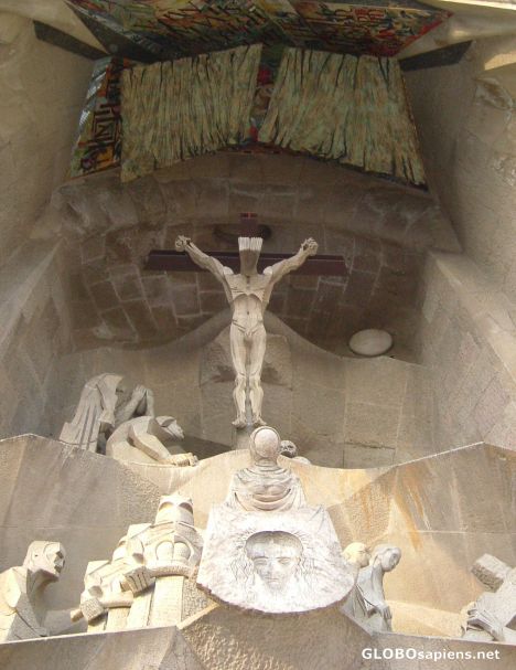 Postcard La Sagrada Familia - Passion Facade