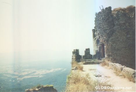 Postcard Montsoriu castle in Arbucies town.