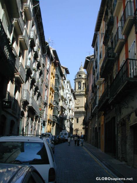 Postcard Street in Pamplona