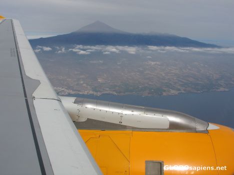 Postcard Aerial photo of Tenerife with Pico del Teide
