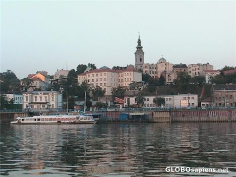 Postcard The Upper Town and the Sava River