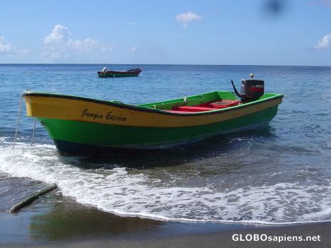 Postcard St. Lucian Fishing Boat