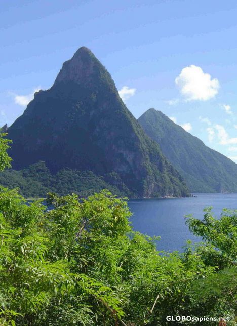 Postcard The Pitons - A worl Heritage Site