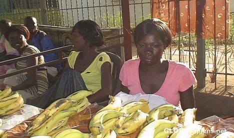Postcard Juba banana seller