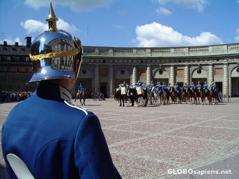 Postcard Royal Palace - The changing of the guard