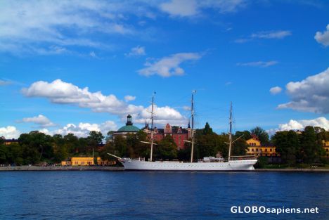 Postcard Stockholm (SE) - The Vandrarhem af Chapman ship