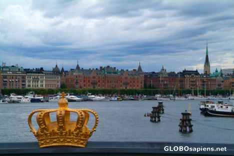 Postcard Stockholm (SE) - Crown on the bridge