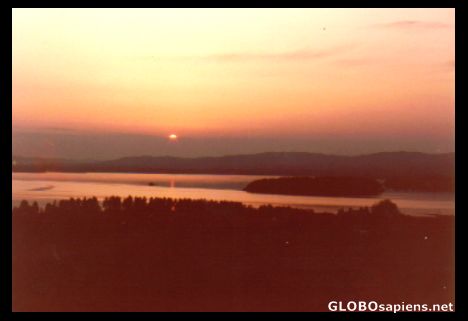 Postcard Sunset over Lake Siljan