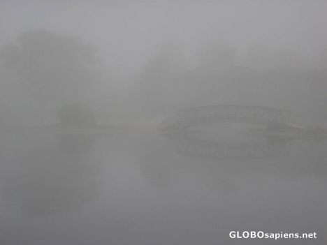 Postcard Original foggy bridge
