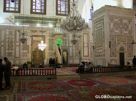 Postcard Inside the main mosque.