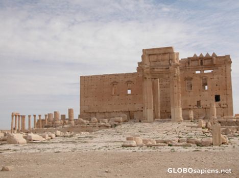 Postcard Bel temple in Palmyra.