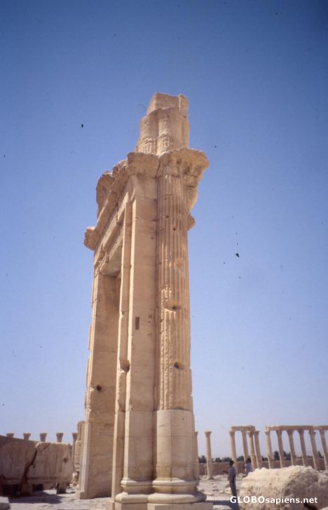 Postcard Palmyra, Temple of Baal, Entrance