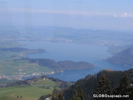 Postcard Lake Lucerne from Mount Rigi
