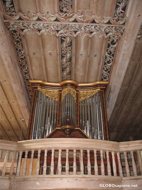 Postcard Organ of Würzbrunnen church