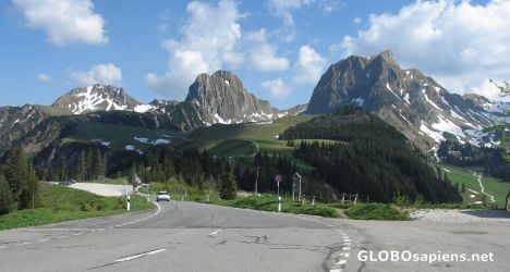 Postcard Gurnigel Pass Road Scenery