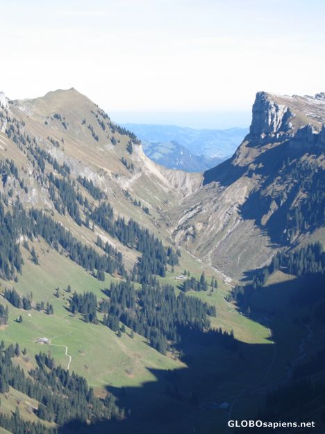 Postcard Justistal with Sichel pass