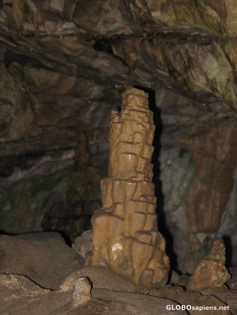 Postcard Stalagmite in Beatus Cave