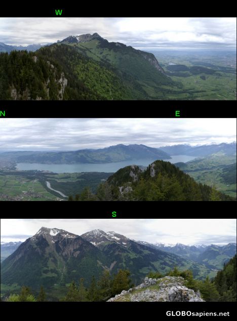 360° panoramic view from Simmenfluh 1422 m