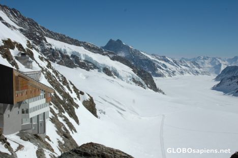 Postcard Jungfraujoch Building