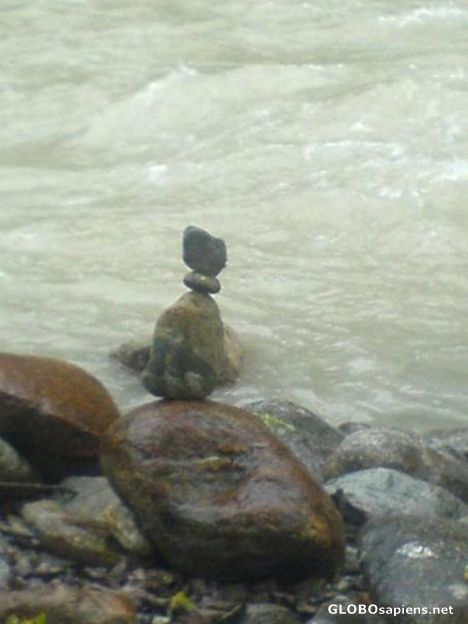 Postcard stone man on the Lutschinen