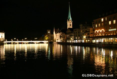 Zurich - river by night - 2
