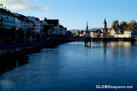 Postcard Zurich - river by day - 12