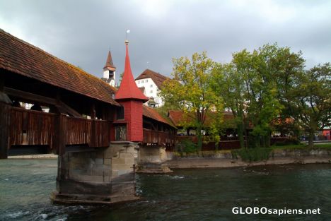 Postcard Lucerne - the Mill Bridge