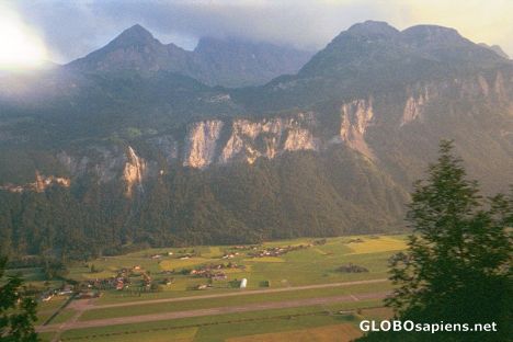 Postcard View of a Swiss Mountain