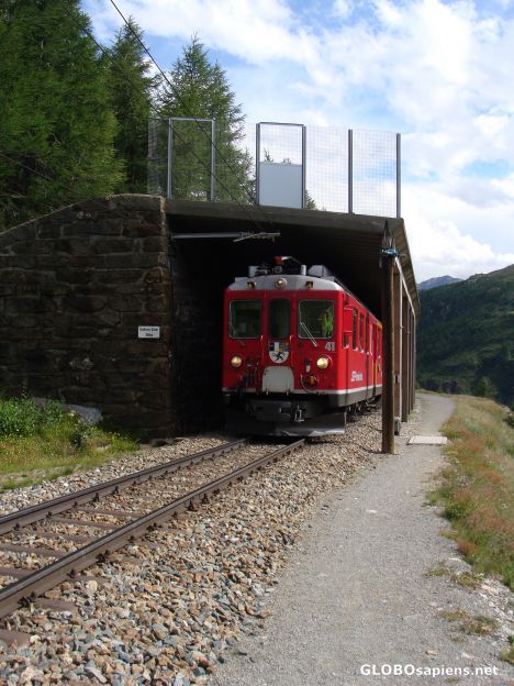 Postcard UNESCO Heritage Bernina Line Train