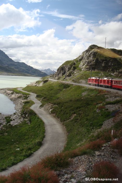 Postcard UNESCO Heritage Bernina Line Train