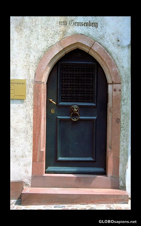 Postcard Old door - Basel, Switzerland
