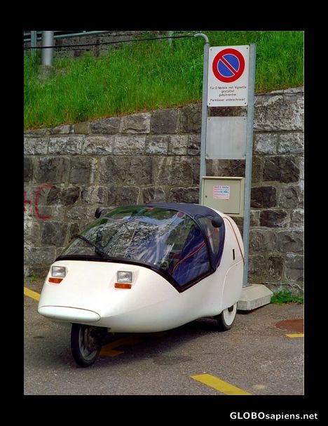 Postcard Electric car - Bern, Switzerland