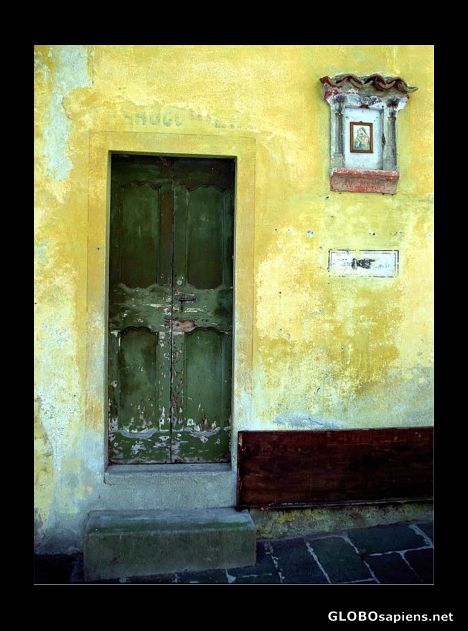 Postcard Old door - Gandria, Switzerland