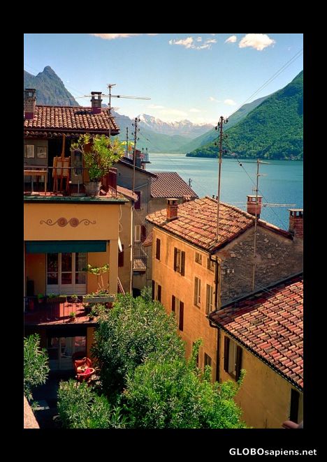 Postcard Gandria village, Switzerland