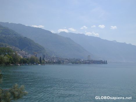 Postcard Montreux and Lake Geneva