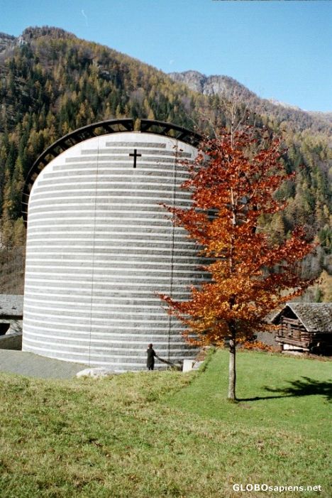 Postcard Mogno Church in Autumn