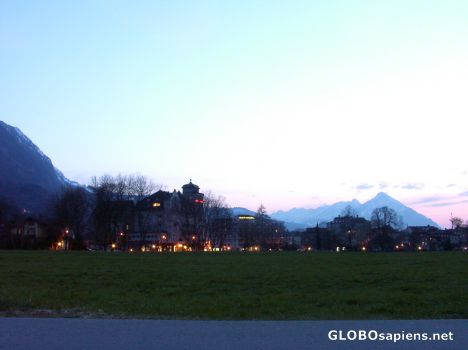 Postcard Interlaken by night