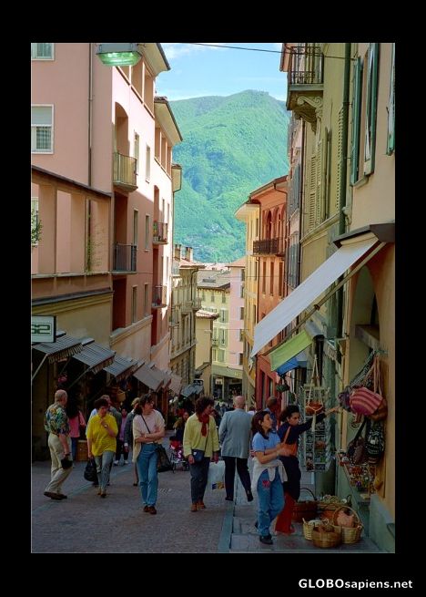 Postcard Lugano town, Switzerland