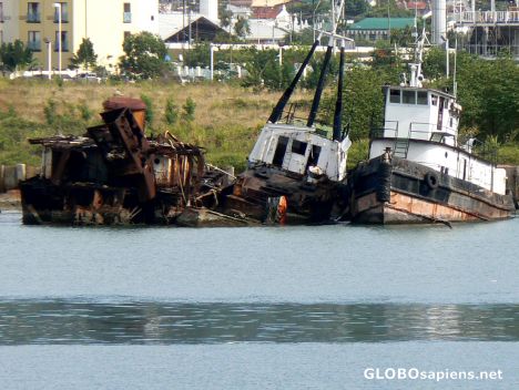 Postcard Wrecks of Port of Spain