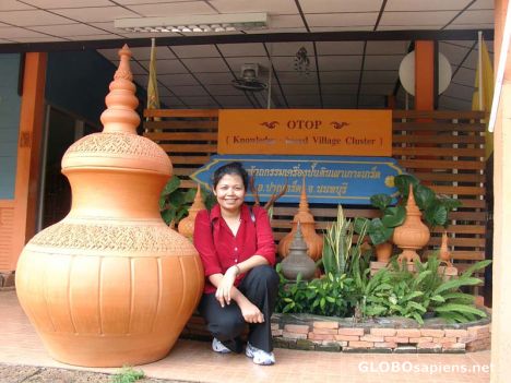 Postcard Pottery Showcase on Koh Kret Island.