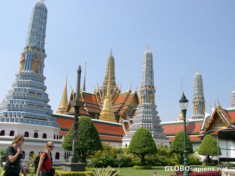 Postcard Wat Phra Kaew View From Grand Palace
