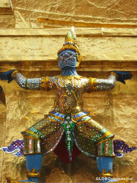 Postcard Close up of a Grand Palace Garuda or Yak