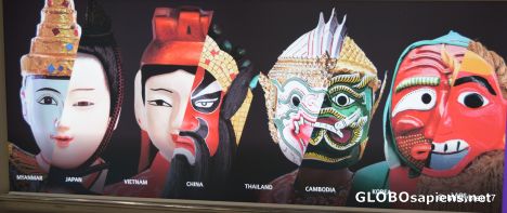Postcard The masks of south east Asia